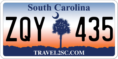 SC license plate ZQY435