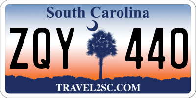 SC license plate ZQY440