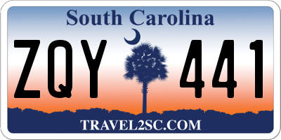 SC license plate ZQY441