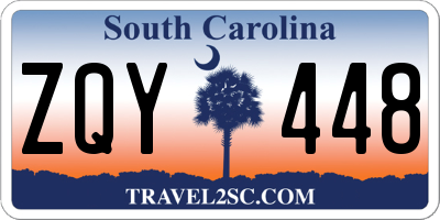 SC license plate ZQY448