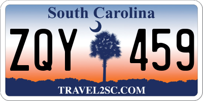 SC license plate ZQY459