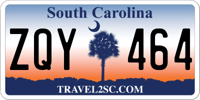 SC license plate ZQY464