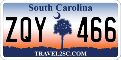 SC license plate ZQY466