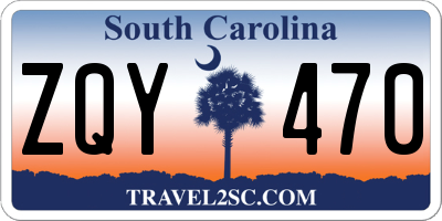 SC license plate ZQY470