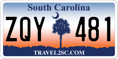 SC license plate ZQY481