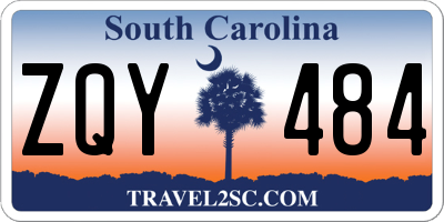 SC license plate ZQY484