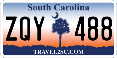 SC license plate ZQY488