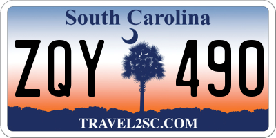 SC license plate ZQY490