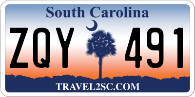 SC license plate ZQY491