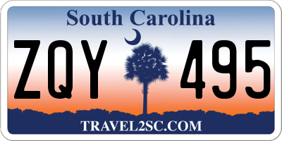 SC license plate ZQY495