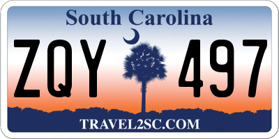 SC license plate ZQY497