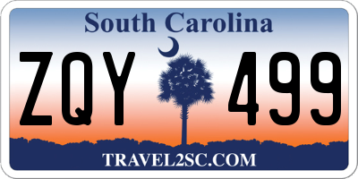 SC license plate ZQY499