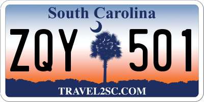 SC license plate ZQY501