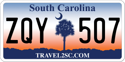 SC license plate ZQY507
