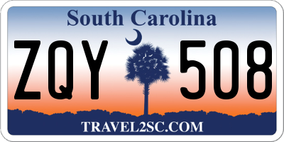 SC license plate ZQY508