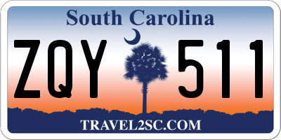 SC license plate ZQY511