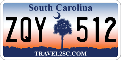 SC license plate ZQY512