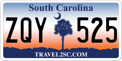 SC license plate ZQY525