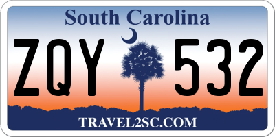 SC license plate ZQY532
