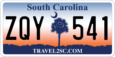 SC license plate ZQY541