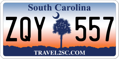 SC license plate ZQY557