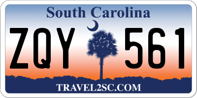 SC license plate ZQY561
