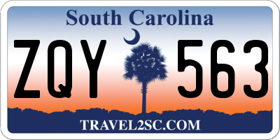 SC license plate ZQY563