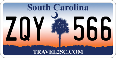 SC license plate ZQY566
