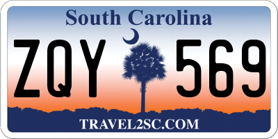 SC license plate ZQY569