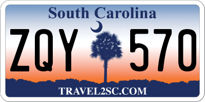 SC license plate ZQY570