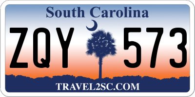 SC license plate ZQY573