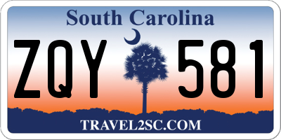 SC license plate ZQY581