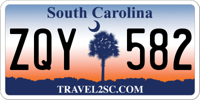 SC license plate ZQY582