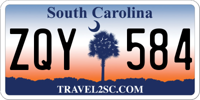 SC license plate ZQY584