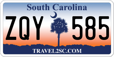 SC license plate ZQY585