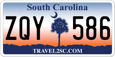 SC license plate ZQY586