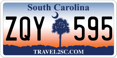 SC license plate ZQY595