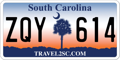 SC license plate ZQY614