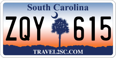 SC license plate ZQY615