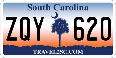 SC license plate ZQY620