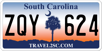 SC license plate ZQY624