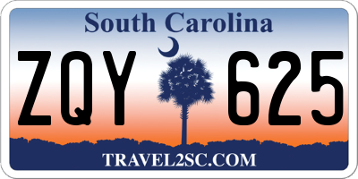 SC license plate ZQY625