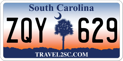 SC license plate ZQY629