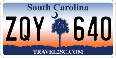 SC license plate ZQY640