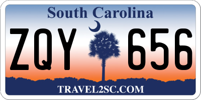 SC license plate ZQY656