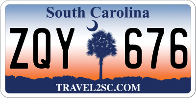 SC license plate ZQY676