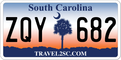 SC license plate ZQY682