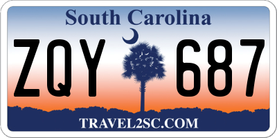 SC license plate ZQY687