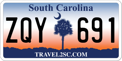 SC license plate ZQY691