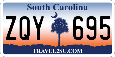 SC license plate ZQY695